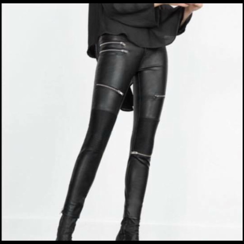 Zara faux leather pants